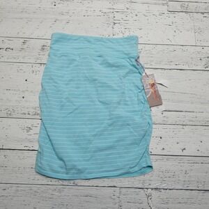 Carve Designs Skirt Womens Small Blue White Stripe Organic Cotton Stretch Beach